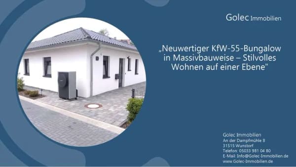 Immobilie in Haste - „Neuwertiger KfW-55-Bungalow in Massivbauweise – Stilvolles Wohnen auf einer Ebene" - Bild 0