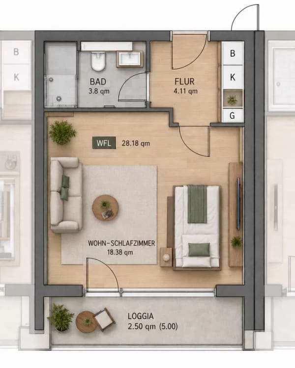 Immobilie in Dießen am Ammersee - Mikro Apartment - Bild 0