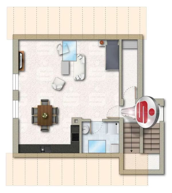 Immobilie in Waldkirch - 1-Zimmer Dachgeschosswohnung in Bahnhofsnähe – Kapitalanlage mit langjährigem Mietverhältnis - Bild 3
