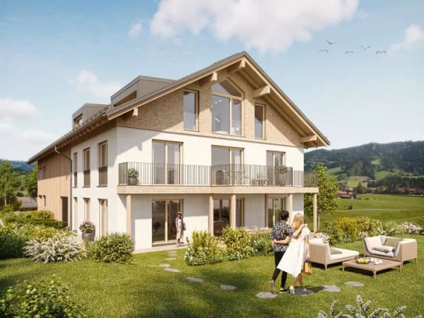 Immobilie in Maierhöfen - Neubau in Maierhöfen im Allgäu - Exklusive 4 Zimmer Maisonette -Wohnung mit Dachterrasse - Bild 3