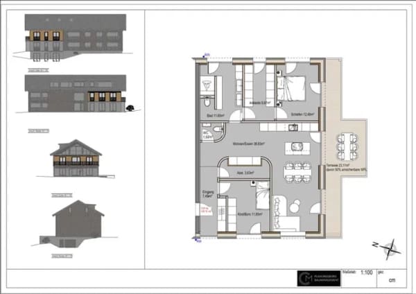Immobilie in Maierhöfen - Neubau in Maierhöfen im Allgäu - Exklusive 3,5 Zimmer Wohnung im 1.OG - Bild 3