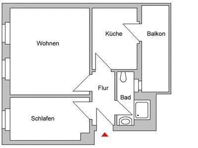 Immobilie in Gera - kleine 2 Raum Wohnung mit Balkon - Bild 1