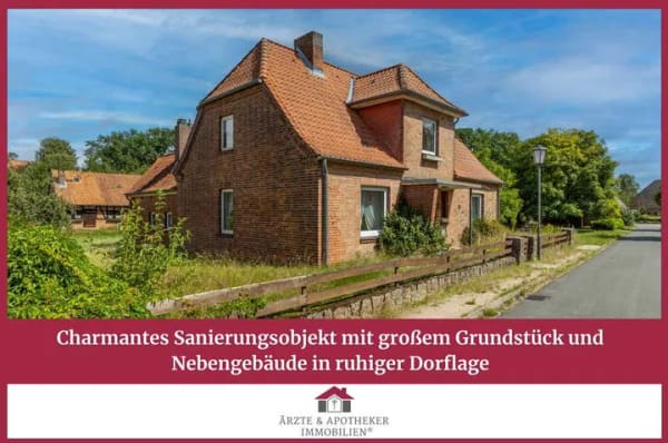 Immobilie in Betzendorf - Reserviert: Charmantes Sanierungsobjekt mit großem Grundstück und Nebengebäude in ruhiger Dorflage! - Bild 1