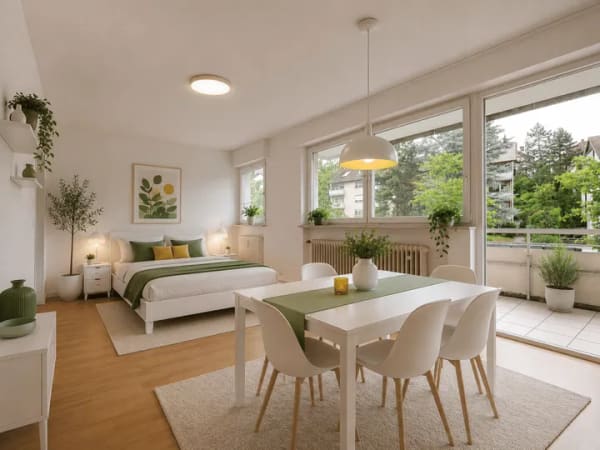 Immobilie in Stuttgart - Leere 1-Zimmer-Wohnung mit Balkon - S-Ost - ruhige Lage in Gaisburg - Bild 0