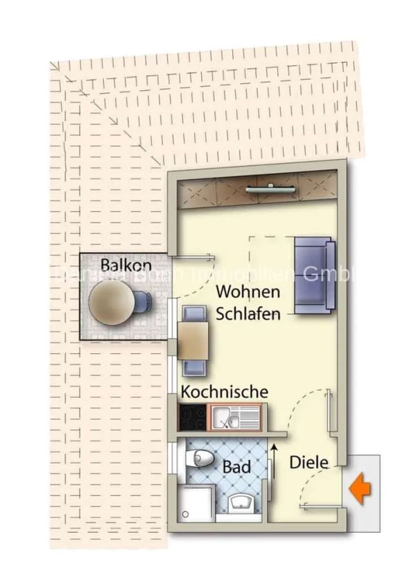 Immobilie in Pulheim - KAPITALANLAGE 
Seniorengerechte DG-Wohnung mit Aufzug und Balkon in Pulheim-Stommeln (Christinapark - Bild 3