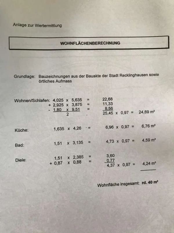 Immobilie in Recklinghausen - RE. -Nord !  ETW. im  2. OG., kl. Wohneinheit ca. 40 m² Wfl., Bj. 1971. - Bild 2