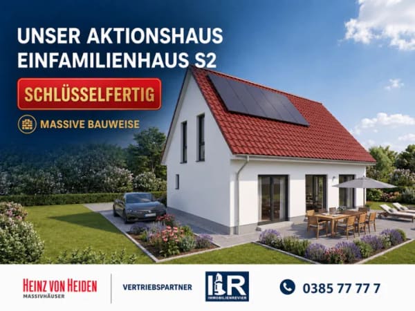 Immobilie in Zarrentin am Schaalsee - Einfamilienhaus 122 qm Wlf.+++ schlüsselfertige +++ massive Bauweise - Bild 0