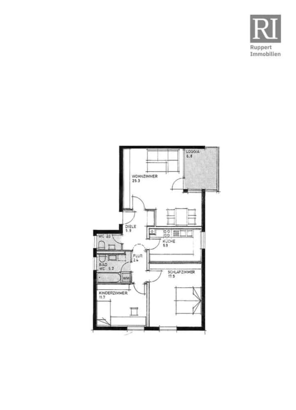 Immobilie in Höchberg - Vermietete 3-Zimmer-Wohnung in Höchberg inkl. Stellplatz - Bild 3