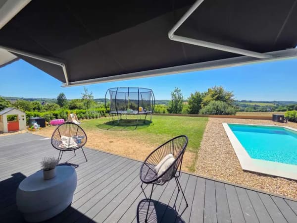 Immobilie in Michelbach - Modernes Wohnen auf einer Ebene mit Garage, Pool & unverbaubarer Aussicht – stilvoll, hochwertig, na - Bild 4