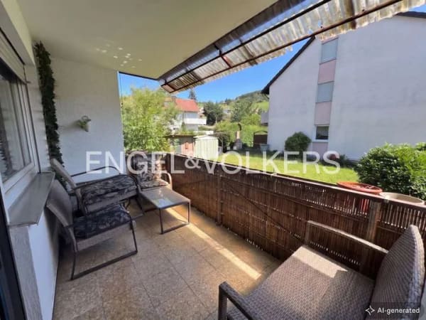 Immobilie in Kernen im Remstal - Vermietete 3-Zimmer-Wohnung mit Südbalkon und Blick auf die Weinberge! - Bild 0