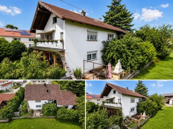 Immobilie in Unterthingau - Flexibel wohnen: Einfamilienhaus mit unverbaubarer Aussicht ins Grüne - Bild 1