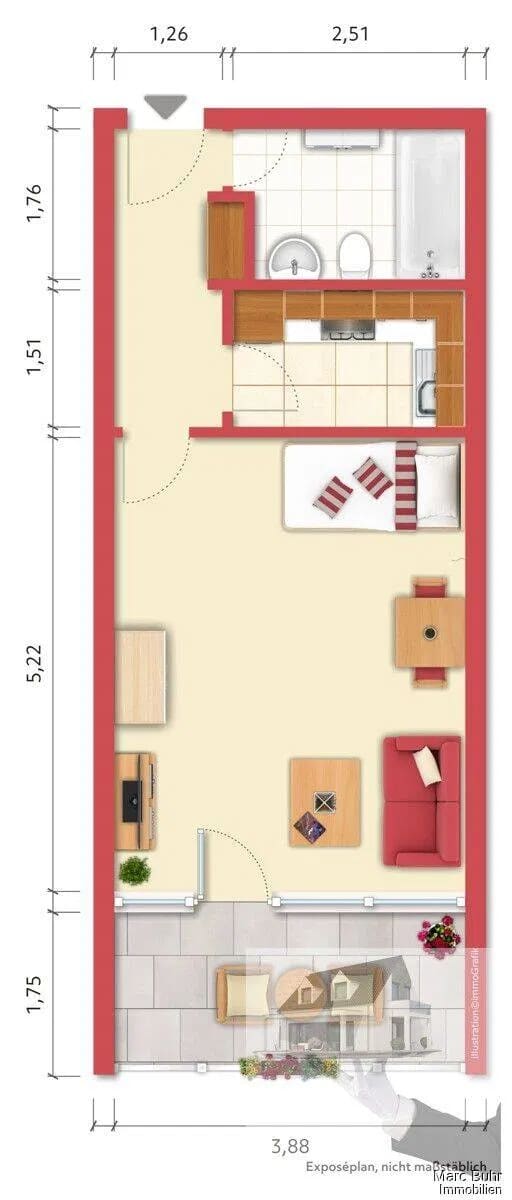 Immobilie in Ehlscheid - Eigentumswohnung mit Loggia und Stellplatz in Ehlscheid - Bild 4