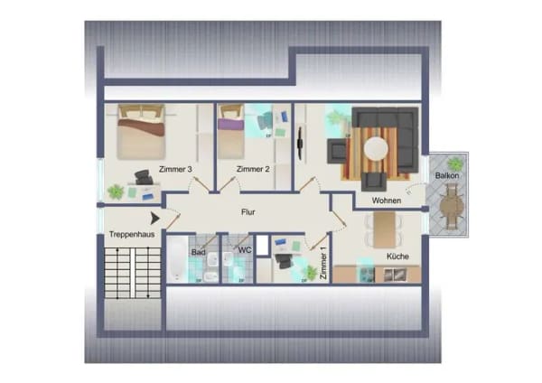 Immobilie in Sinzheim - Langfristig vermietete Dachgeschosswohnung mit Balkon & Stellplatz – Kapitalanlage - Bild 1
