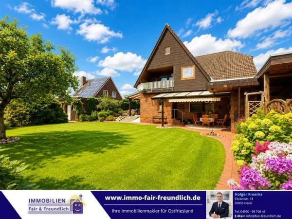 Immobilie in Rhauderfehn - Einfamilienhaus mit separater ELW, Kamin, Sauna und traumhaftem Garten in Westrhauderfehn - Bild 4