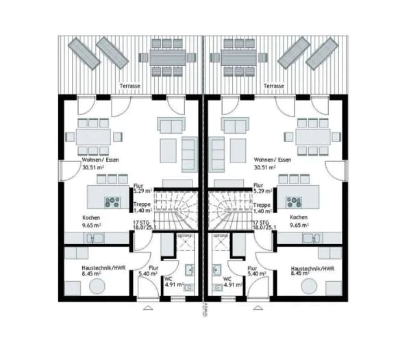 Immobilie in Neukirch - Bauen Sie mit Streif Haus Ihre Doppelhaushälfte in Neukirch - Bild 1