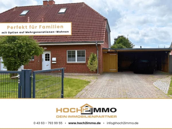 Immobilie in Harmsdorf - Provisionsfrei! Landleben mit bester Anbindung: Moderne Doppelhaushälfte in Lensahn - Bild 0