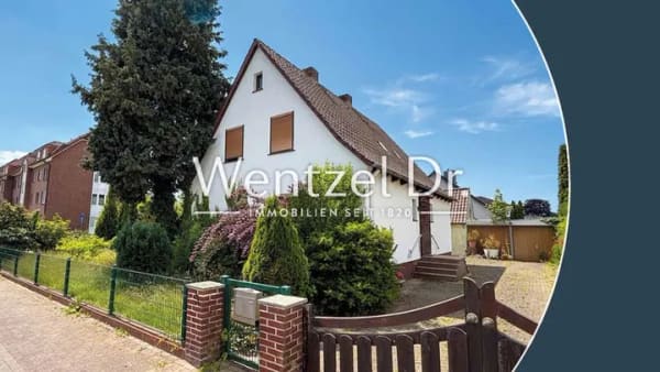 Immobilie in Tostedt - Sanierungsbedürftiges Einfamilienhaus auf schönem Eckgrundstück zum Kauf in Tostedt - Wentzel Dr. - Bild 0