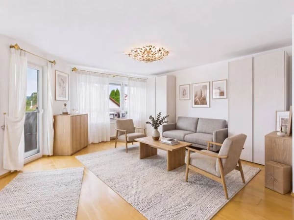 Immobilie in Ellhofen - Großzügiges Wohnen wie im eigenen Haus - 157 m² Maisonette mit zwei Balkonen und TG - Bild 0