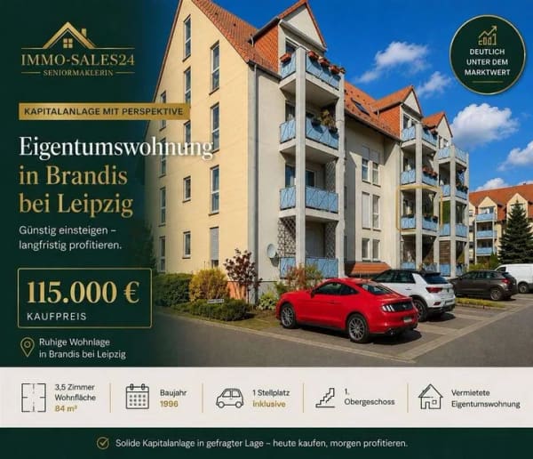 Immobilie in Brandis - 115.000 € – Kapitalanlage bei Leipzig – unter Marktpreis - Bild 0