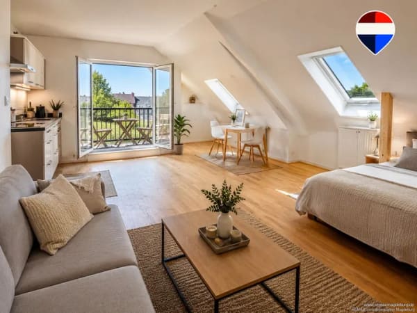 Immobilie in Hohe Börde - Renditestarke Kapitalanlage: Vermietete 1-Zimmer-DG-Wohnung mit Loggia - Bild 1