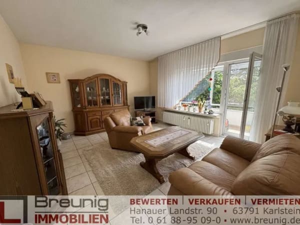 Immobilie in Großkrotzenburg - Gepflegte 3-Zi.-OG-Wohnung mit EBK & Loggia in Großkrotzenburg - Bild 0