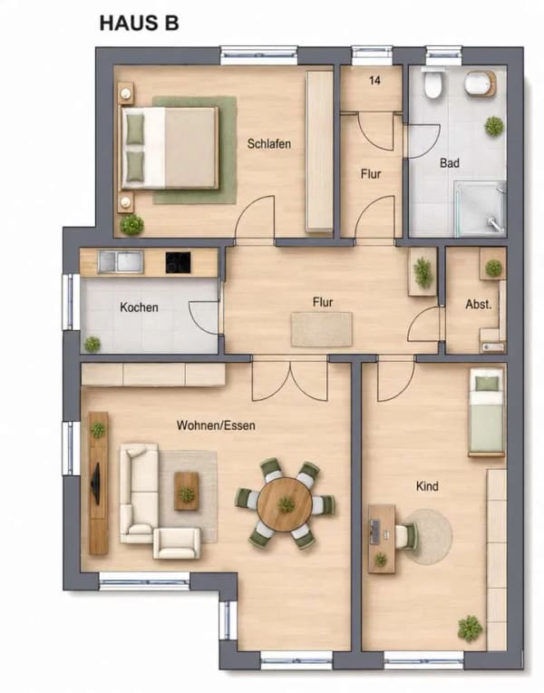 Immobilie in Lenting - Attraktive Erdgeschosswohnung mit Garten in Lenting incl. TG-Stellplatz - Bild 2