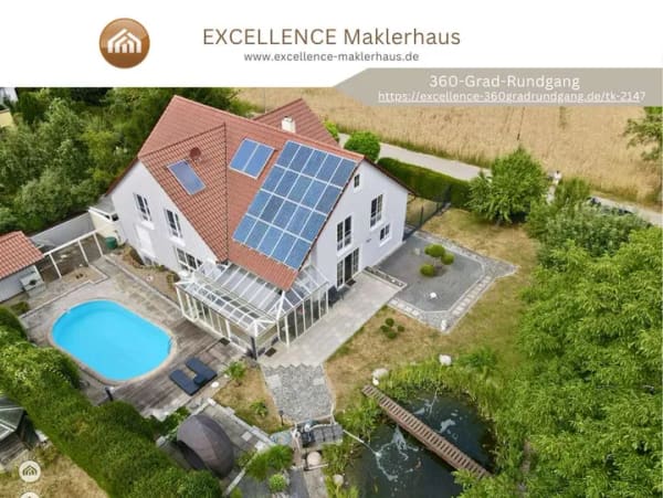 Immobilie in Bibertal - Wohnen, wo andere Urlaub machen – Traumhaus mit Pool & Teich - Bild 0