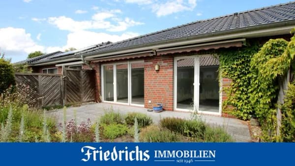 Immobilie in Apen - Ebenerdiges 2-Zimmer-Reihenmittelhaus mit Terrasse und Gartenanteil in Apen-Augustfehn / zentral - Bild 0