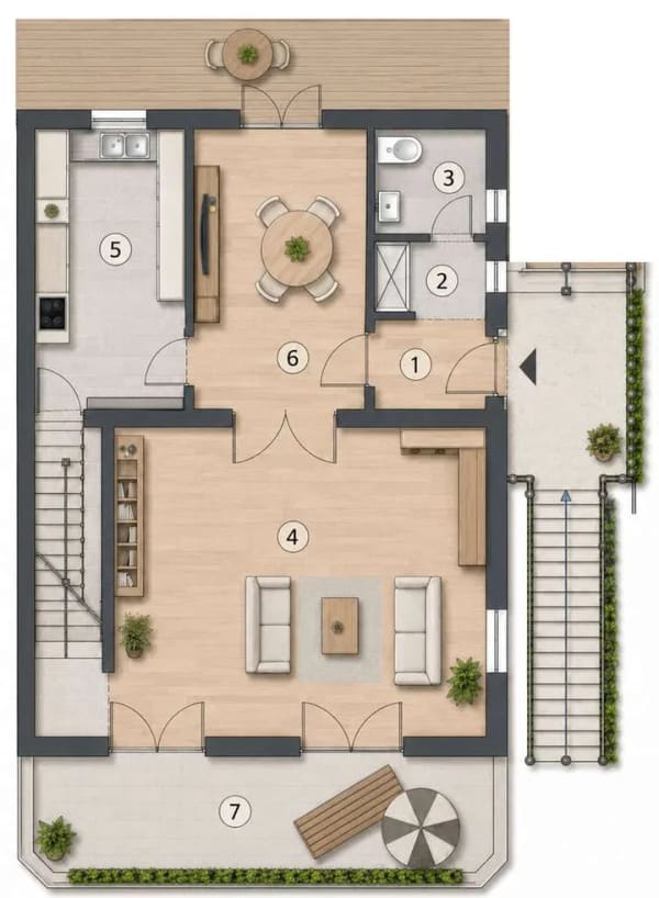 Immobilie in Jesewitz - I Familienglück im Grünen I Reihenendhaus mit Einliegerwohnung und Garten I - Bild 2