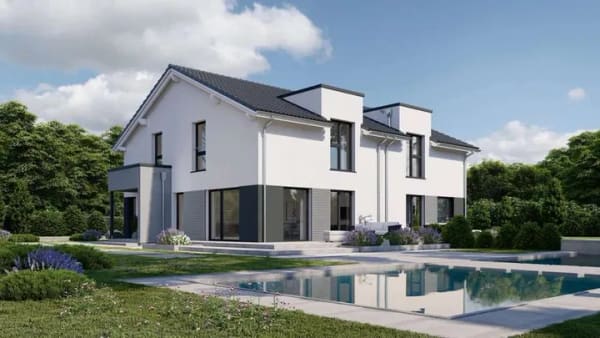 Immobilie in Gablingen - Ihr Zuhause ist schon geplant – energieeffiziente Doppelhaushälfte auf verfügbarem Baugrundstück! - Bild 0
