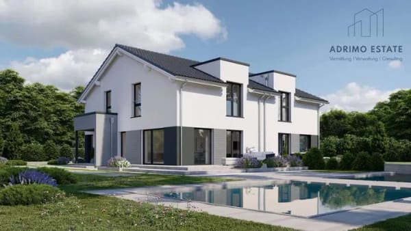 Immobilie in Gablingen - Ihr Zuhause ist schon geplant – energieeffiziente Doppelhaushälfte auf verfügbarem Baugrundstück! - Bild 1