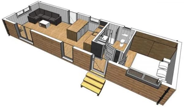 Immobilie in Bad Segeberg - Tiny House ohne Grundstück - Neuwertiger Bungalow im Blockhausstil - Bild 0