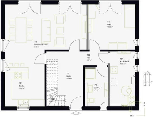 Immobilie in Balge - Einfamilienhaus in Balge: 185 m² Wohnfläche, 6 Zimmer - Bild 4