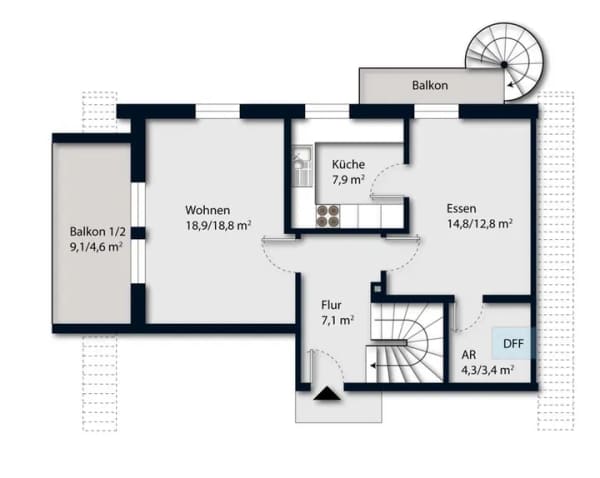 Immobilie in Zusmarshausen - HELLE 4- ZIMMER MAISONETTEWOHNUNG MIT GARTEN & BALKON IN ZUSMARSHAUSEN - Bild 3