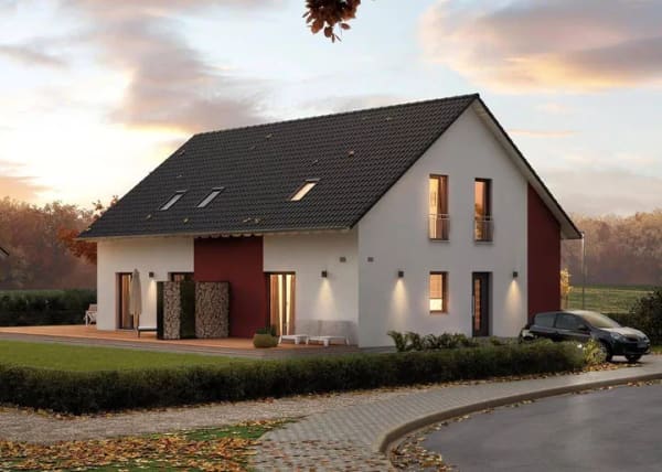 Immobilie in Remchingen - Traumhaus FamilyStyle 26.01S mit Wellness-Oase, 3 Kinderzimmern und Einliegerwohnung - Bild 0