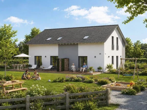 Immobilie in Remchingen - Traumhaus FamilyStyle 26.01S mit Wellness-Oase, 3 Kinderzimmern und Einliegerwohnung - Bild 1