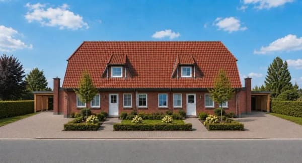 Immobilie in Medelby - Doppelhaushälfte im Herzen Medelbys, Haus Nord - Bild 0