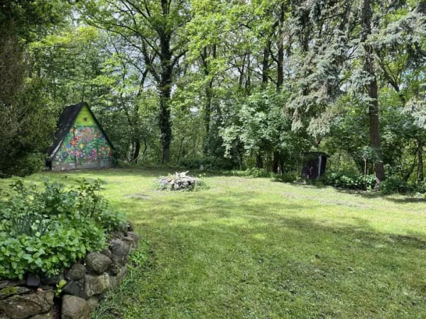Immobilie in Lossatal - Erholungsgrundstück mit Finnhütte an Badesee im Wurzener Land - Bild 1