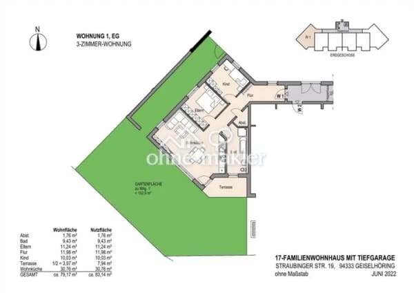 Immobilie in Geiselhöring - Etagenwohnung in Geiselhöring - Bild 2