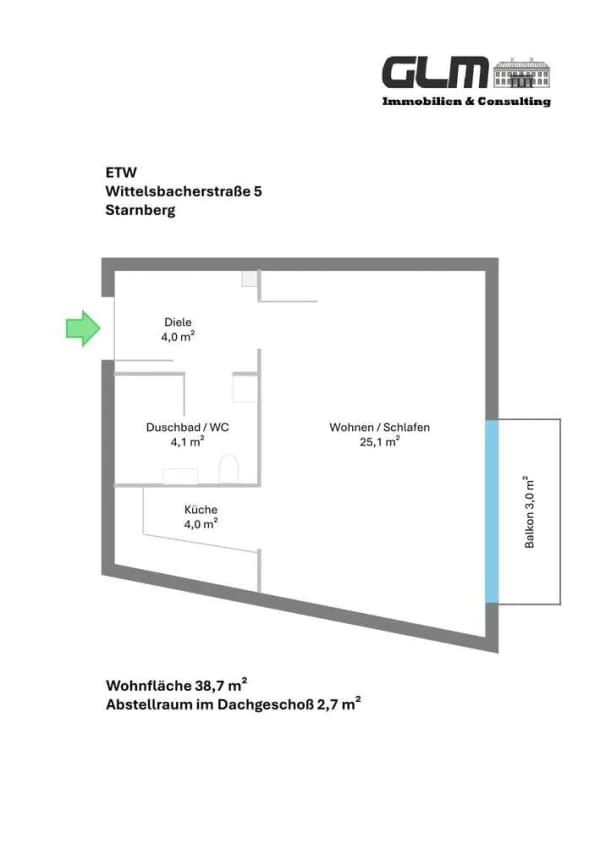 Immobilie in Starnberg - ZENTRALE  LAGE mitten in  STARNBERG  -  RENOVIERUNGSBEDÜRFTIG - Bild 0