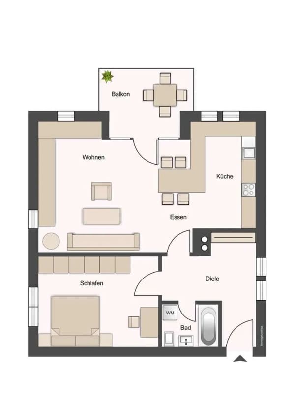 Immobilie in Weiler-Simmerberg - Kapitalanlage in Simmerberg
2-Zimmer-ETW im Erdgeschoss mit Balkon - Bild 4