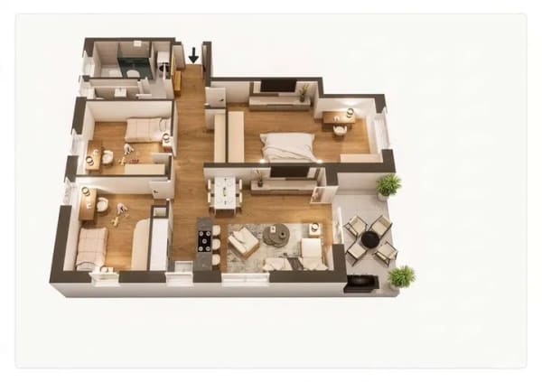 Immobilie in Widdern - Modernes Wohnen mit Balkon - großzügige 4-Zimmer-Neubauwohnung in Widdern - Bild 1
