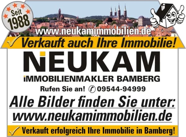 Immobilie in Bamberg - BAMBERG-OST-BAMBADOS: MODERNISIERTE 3-ZIMMER-WOHNUNG(= WIE FENSTER+BAD) MIT BALKON FÜR 229.000,-EURO - Bild 1