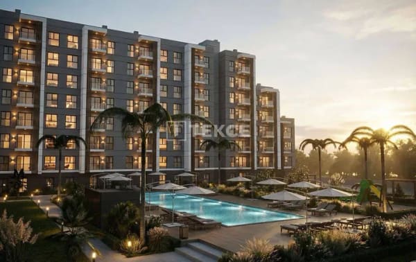 Immobilie in Butzbach - Stadtblick Wohnungen in einer neuen Anlage mit Pool in Bayrakli Izmir - Bild 1