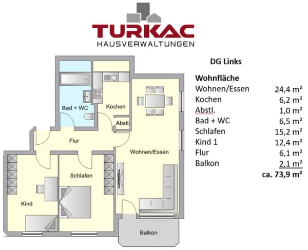Immobilie in Dautphetal - Hell, geräumig & top geschnitten: 3-ZKB-Dachgeschosswohnung mit Balkon in Dautphetal-Mornshausen - Bild 0