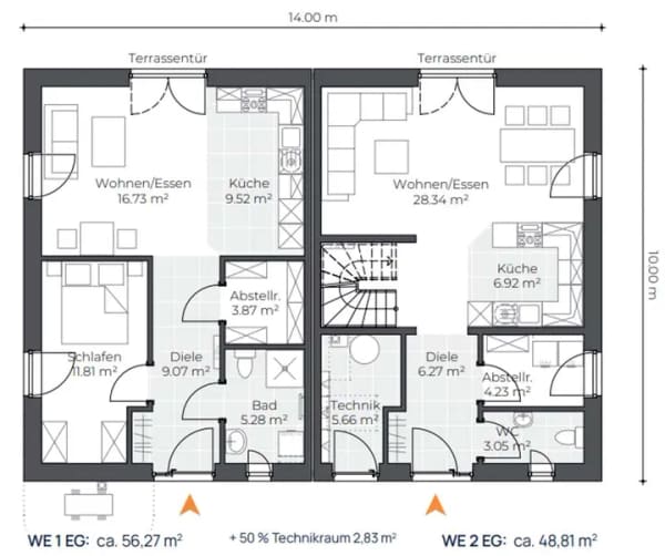 Immobilie in Torgelow - Modernes Zweifamilienhaus für mehrere Generationen in Torgelow - Bild 2
