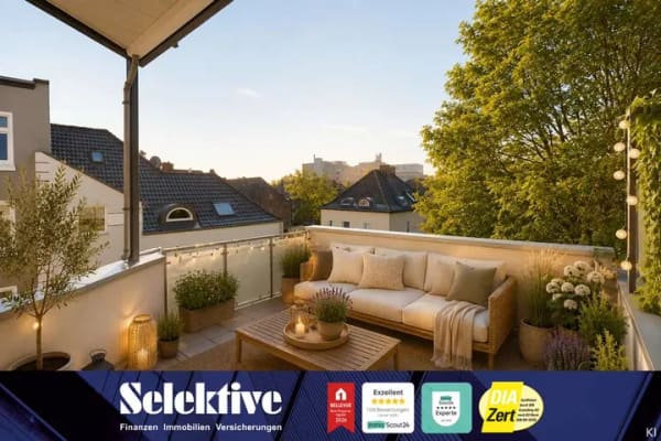 Immobilie in Moers - Moderne Eigentumswohnung mit großer Dachterrasse und Altbaucharme in zentraler Lage von Moers! - Bild 0
