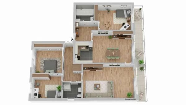 Immobilie in Verl - Neu! Renovierte 5-Zimmer-Wohnung mit 2 Bädern, 2 Balkonen, 2 PKW-Stellplätzen in Verl zu verkaufen - Bild 0