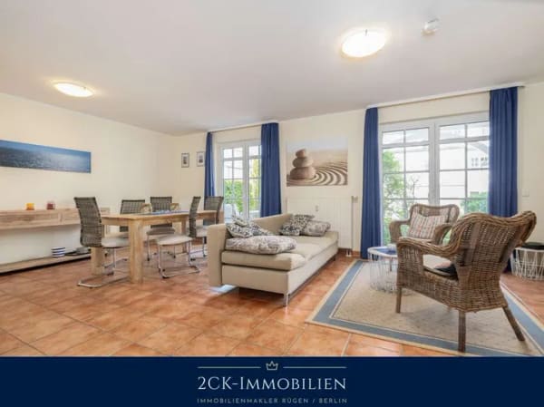 Immobilie in Binz - Drei Zimmer Maisonette mit Meerwert: 82m² in ruhiger, zentraler Binzer Lage, Terrasse, Stellplatz! - Bild 2