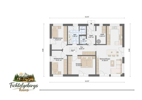 Immobilie in Groß Stieten - Bungalow in 18 Tagen Bauzeit – schlüsselfertig, diffusionsoffen und el. Außenjalousien - Bild 3